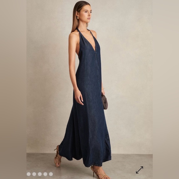 Reiss Dresses & Skirts - Reiss Halter Maxi Dress in Dark Denim Blue - Women US size 0.